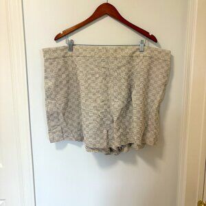 Madewell Linen Blend Short Cream Brown Size 3X NWT Pockets